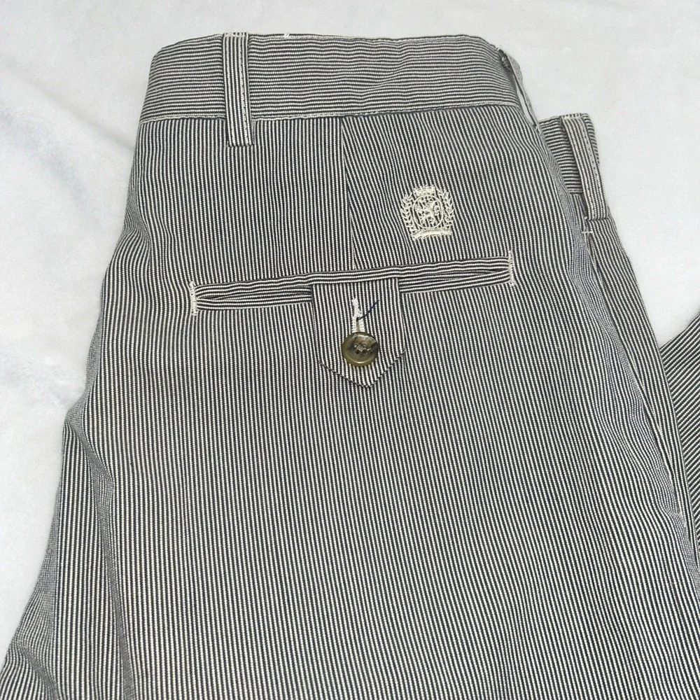 Tommy Hilfiger Pants Mens 30x30 Navy White‎ Pinstripe Chino Straight Leg Office